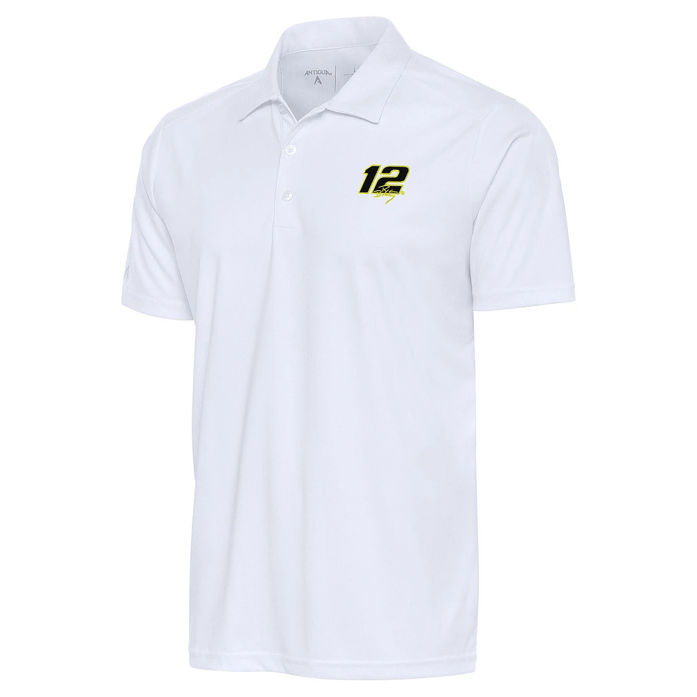Men's Antigua White Ryan Blaney Tribute Polo