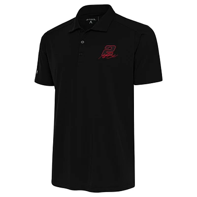 Men's Antigua Black Austin Cindric Tribute Polo
