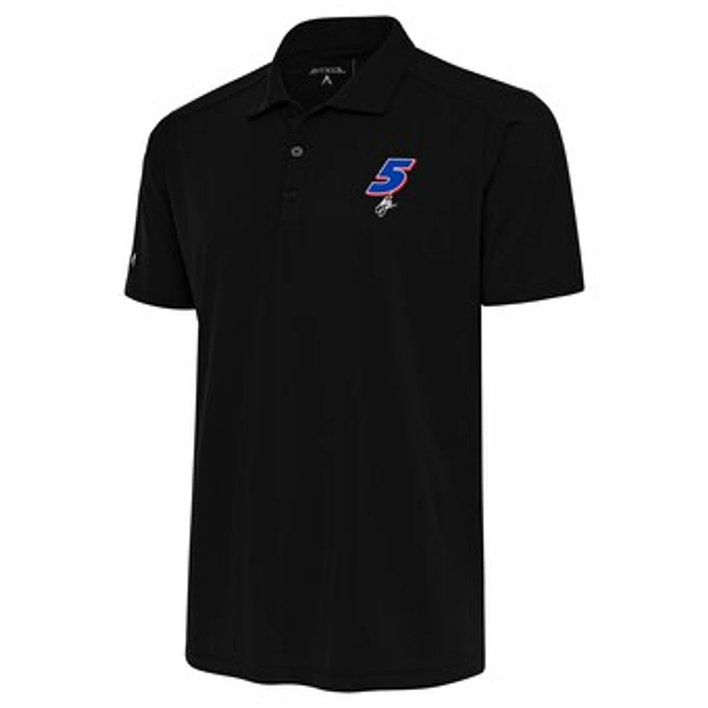 Men's Antigua Black Kyle Larson Tribute Polo