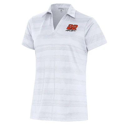 Women's Antigua White Joey Logano Compass Polo
