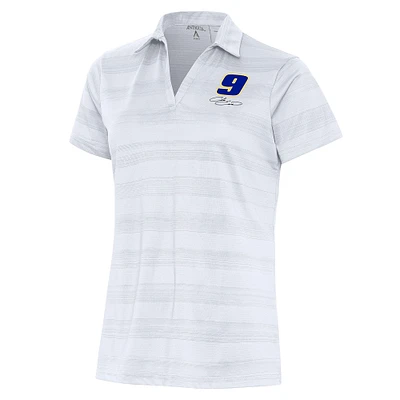 Women's Antigua White Chase Elliott Compass Polo