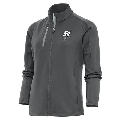 Women's Antigua Pewter Ty Gibbs Generation Full-Zip Jacket