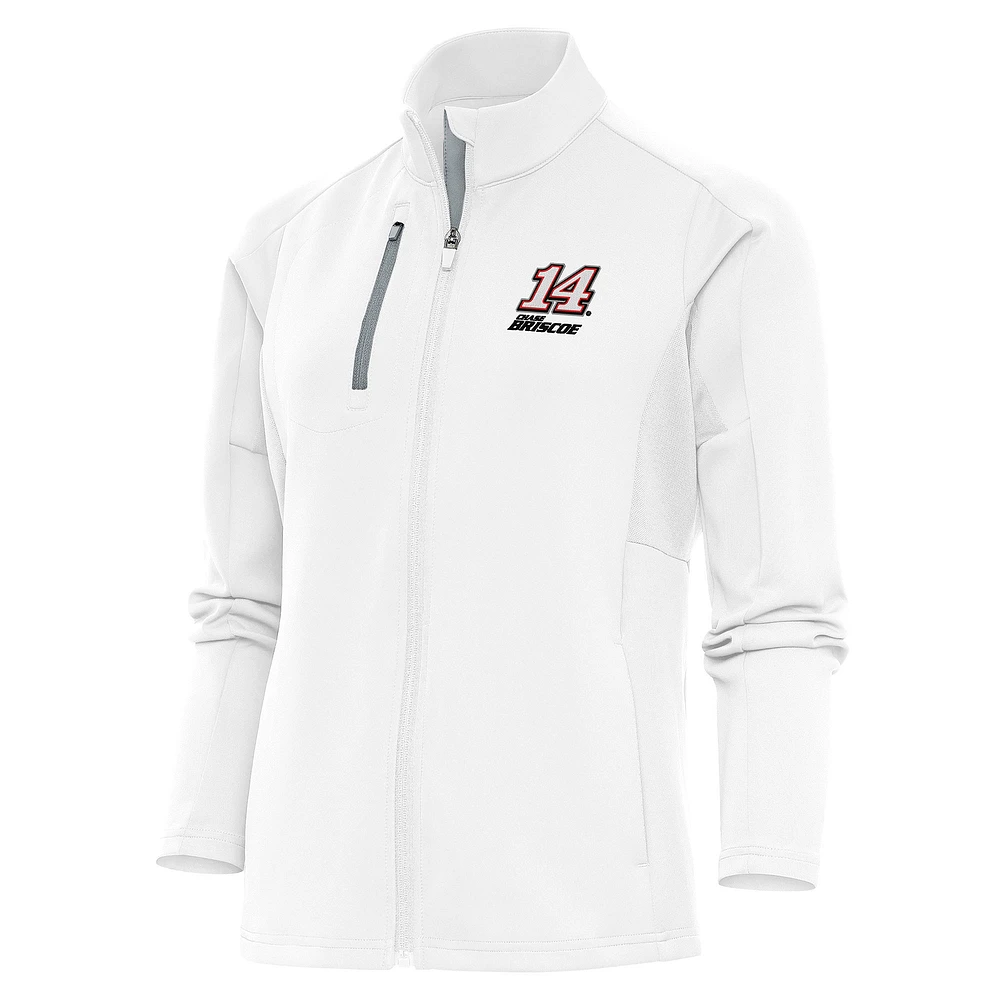 Women's Antigua White Chase Briscoe Generation Full-Zip Jacket