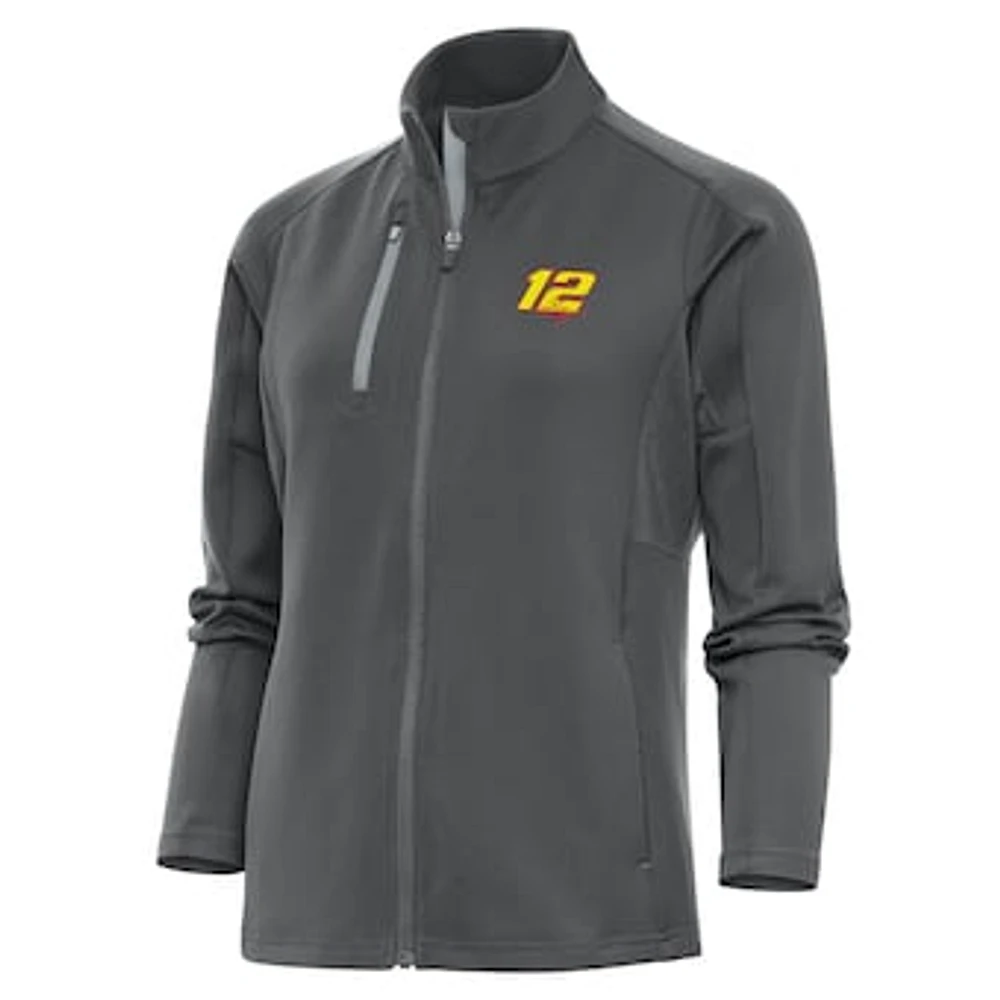Women's Antigua Pewter Ryan Blaney Generation Full-Zip Jacket