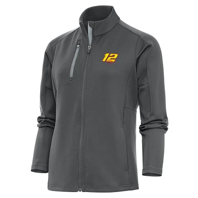 Women's Antigua Pewter Ryan Blaney Generation Full-Zip Jacket