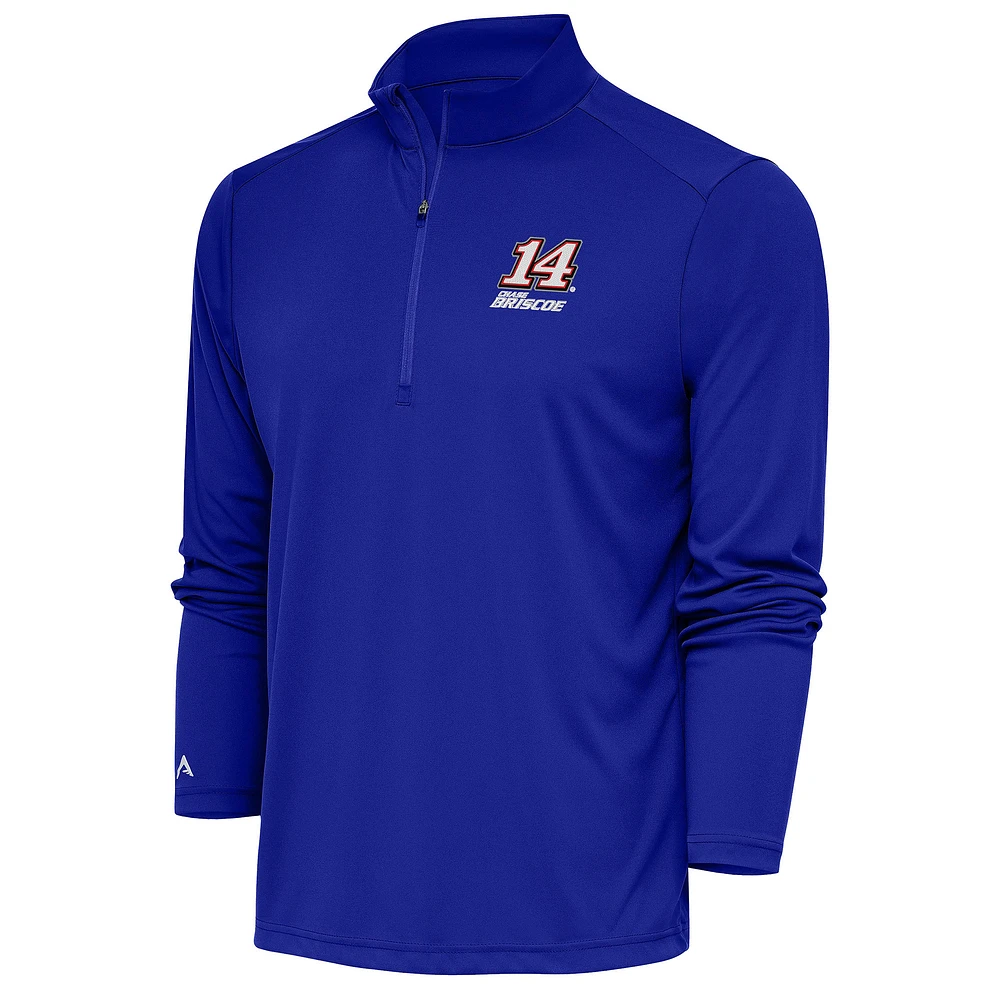 Men's Antigua Royal Chase Briscoe Tribute Quarter-Zip Pullover Top