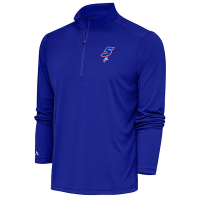 Men's Antigua Royal Kyle Larson Tribute Quarter-Zip Pullover Top