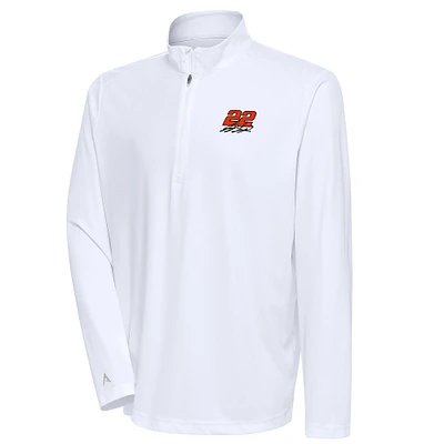 Men's Antigua Joey Logano Tribute Quarter-Zip Pullover Top