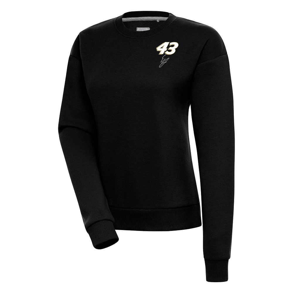 Women's Antigua Black Erik Jones Victory Pullover Sweatshirt