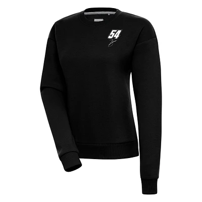Women's Antigua Black Ty Gibbs Victory Pullover Sweatshirt