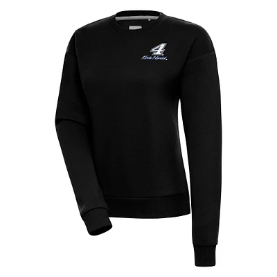 Women's Antigua Black Kevin Harvick Victory Pullover Sweatshirt