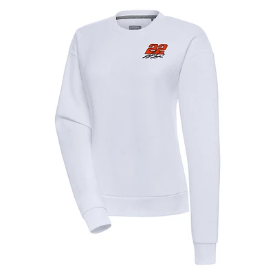 Women's Antigua Joey Logano Victory Pullover Sweatshirt