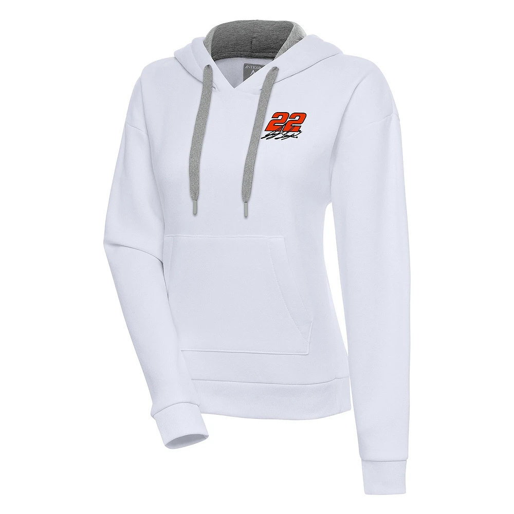 Women's Antigua Joey Logano Victory Pullover Hoodie