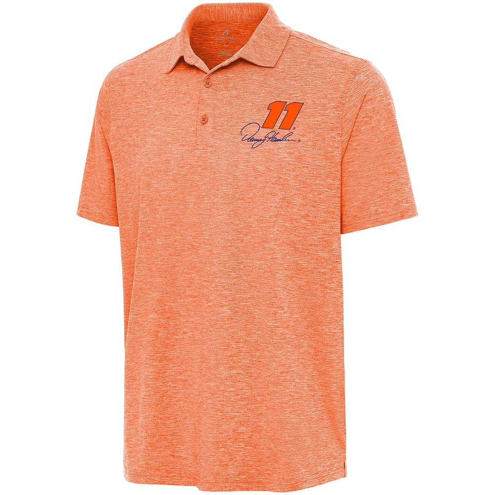 Men's Antigua Heather Royal Denny Hamlin Par 3 Polo
