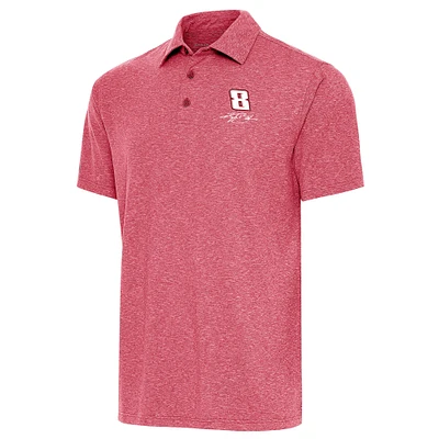 Men's Antigua Heather Red Kyle Busch Par 3 Polo