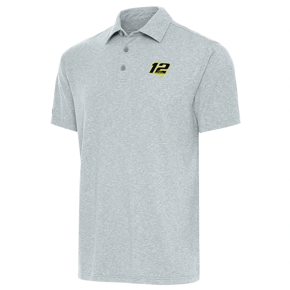 Men's Antigua Heather Gray Ryan Blaney Par 3 Polo