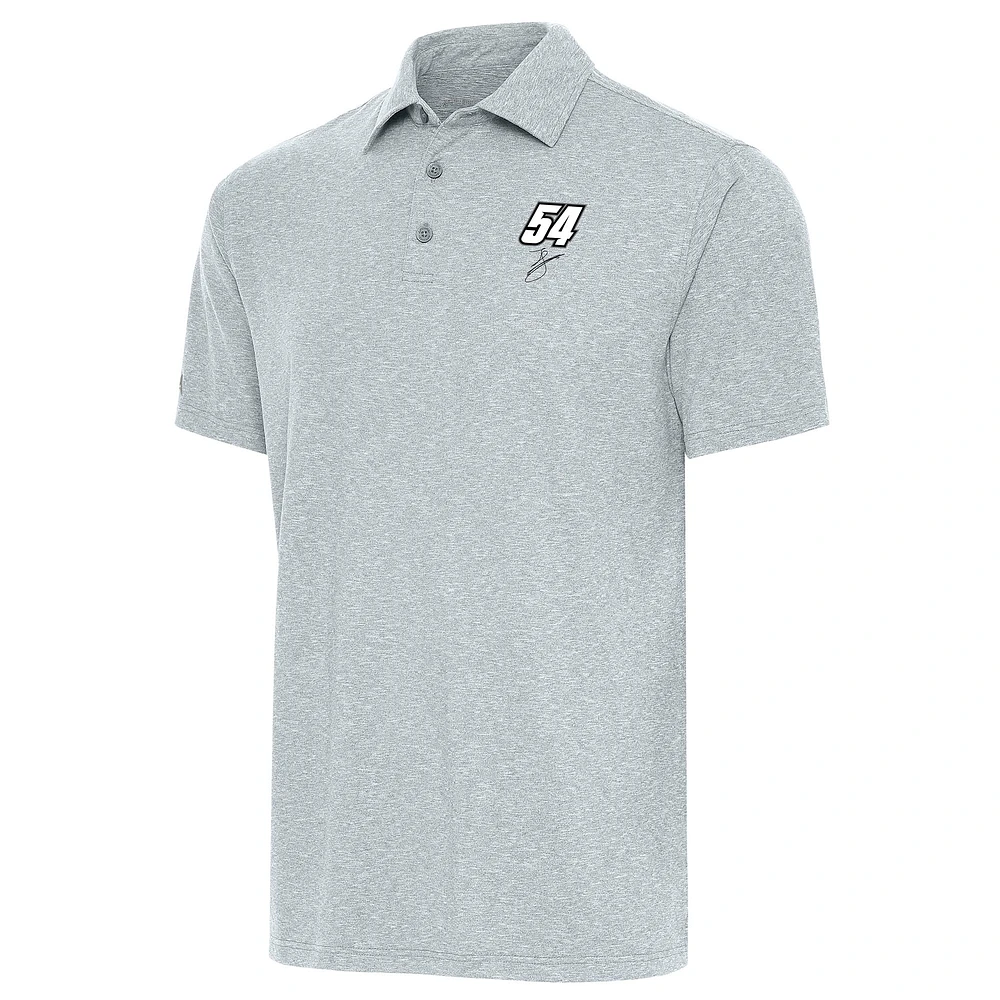 Men's Antigua Heather Gray Ty Gibbs Par 3 Polo