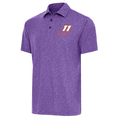 Men's Antigua Heather Purple Denny Hamlin Par 3 Polo