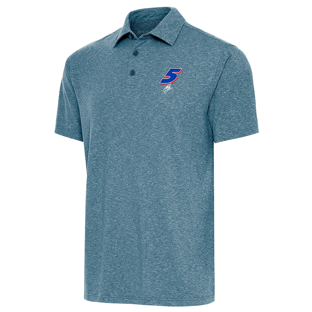Men's Antigua Heather Royal Kyle Larson Par 3 Polo