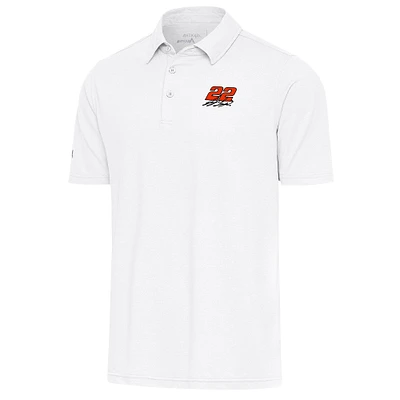 Men's Antigua White Joey Logano Par 3 Polo