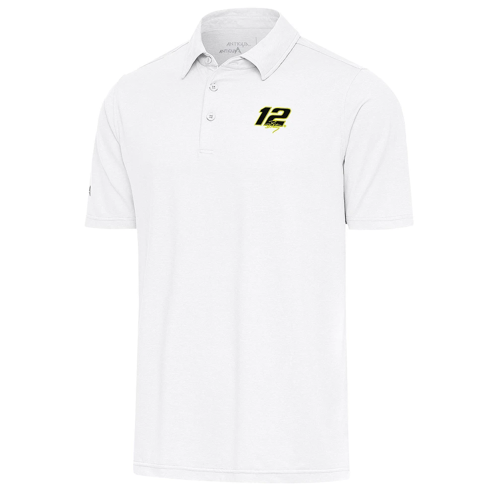 Men's Antigua White Ryan Blaney Par 3 Polo