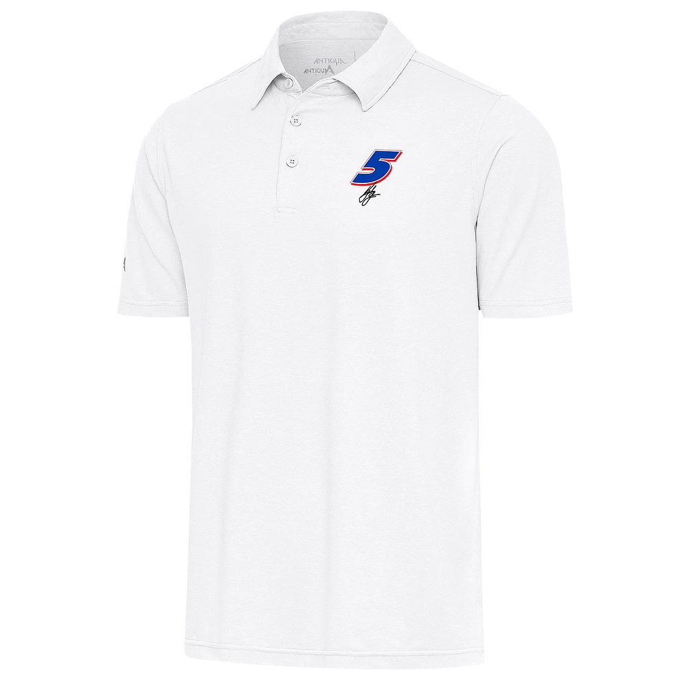Men's Antigua White Kyle Larson Par 3 Polo
