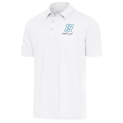 Men's Antigua White Martin Truex Jr Par 3 Polo