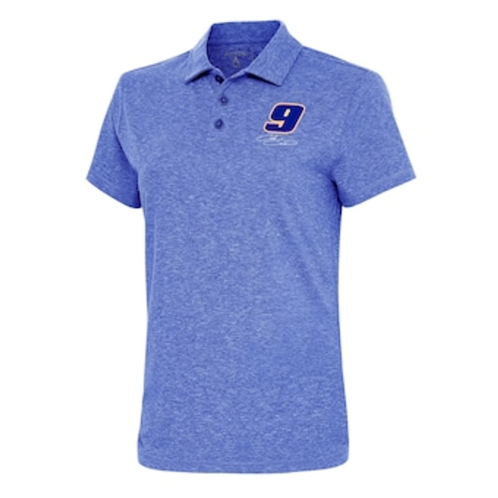 Women's Antigua Heather Royal Chase Elliott Motivated Polo