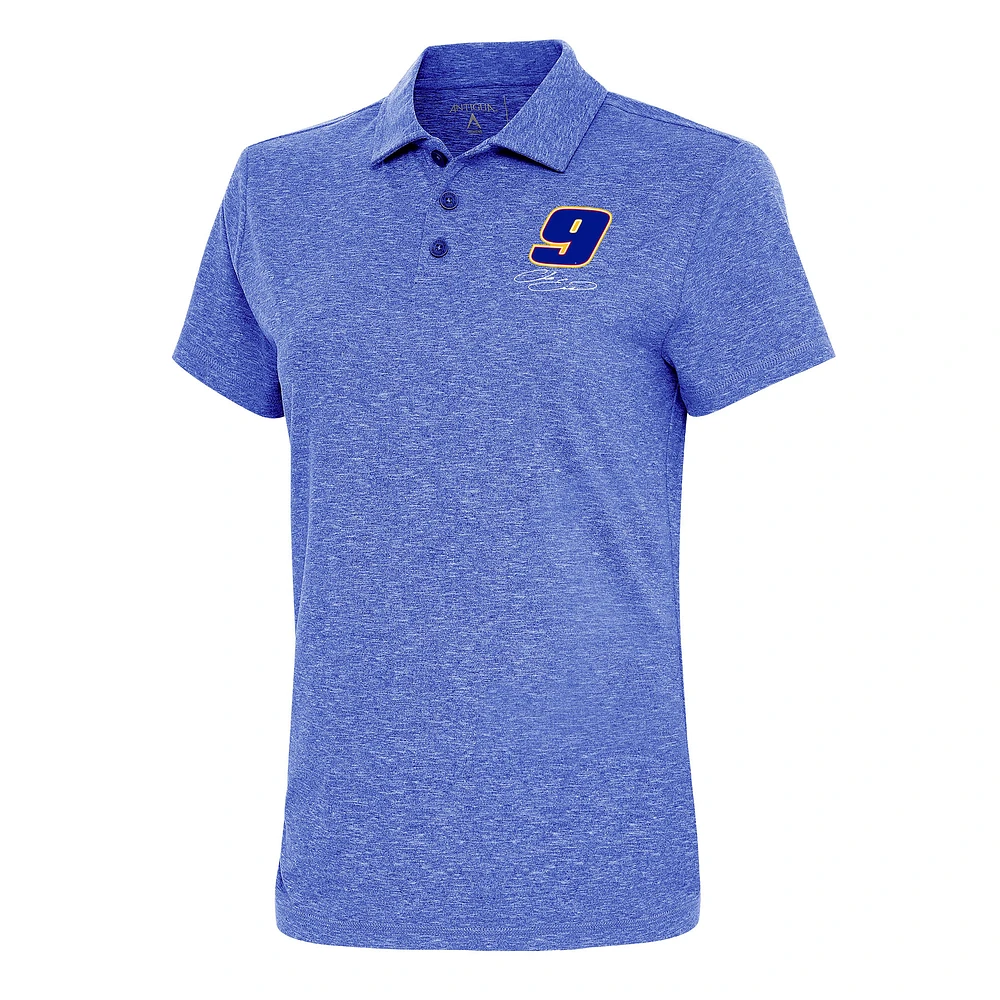 Women's Antigua Heather Royal Chase Elliott Motivated Polo