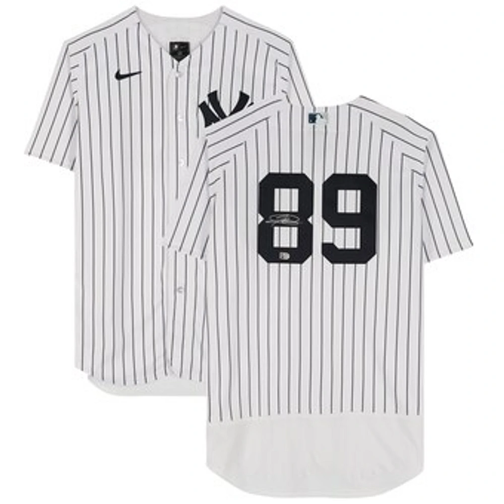 Jasson Dominguez New York Yankees Autographed White Nike Authentic Jersey