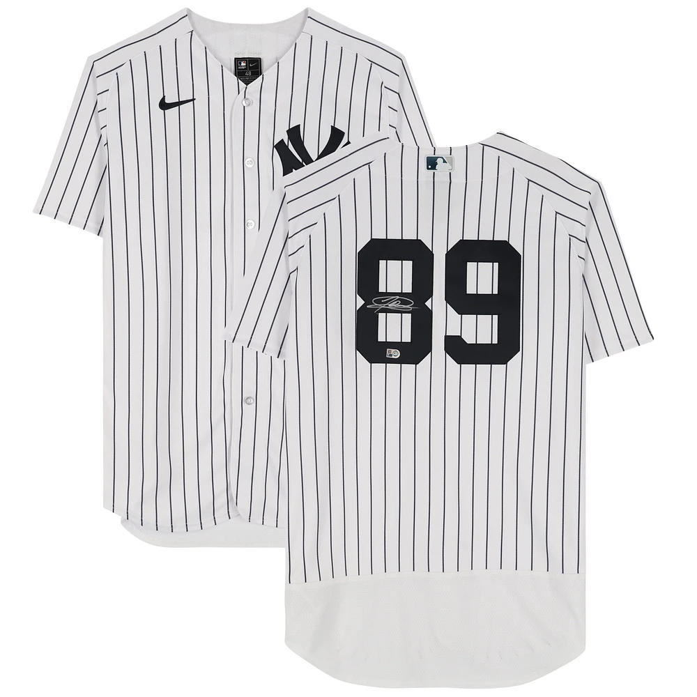 Jasson Dominguez New York Yankees Autographed White Nike Authentic Jersey