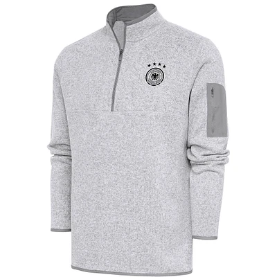 Men's Heather Gray Germany National Team Elevate Quarter-Zip Pullover