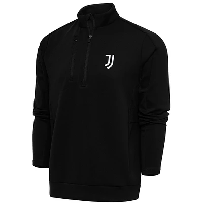Men's Black Juventus Genesis Quarter-Zip Pullover