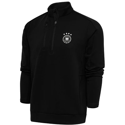 Men's Black Germany National Team Genesis Quarter-Zip Pullover