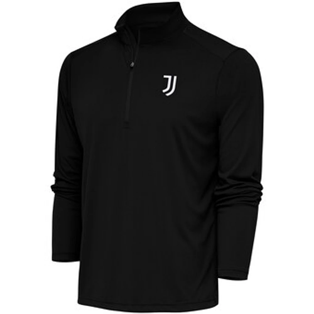 Men's Black Juventus Statement Quarter-Zip Pullover