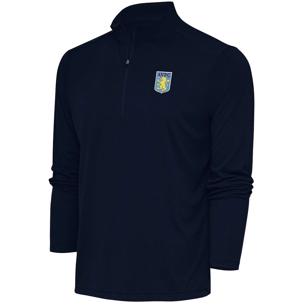 Men's Navy Aston Villa Statement Quarter-Zip Pullover