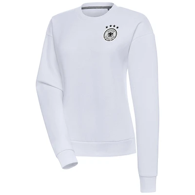 Women's White Germany National Team Takeover Crewneck Pullover Sweatshirt
