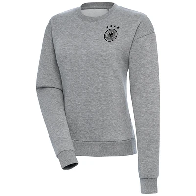 Women's Heather Gray Germany National Team Takeover Crewneck Pullover Sweatshirt