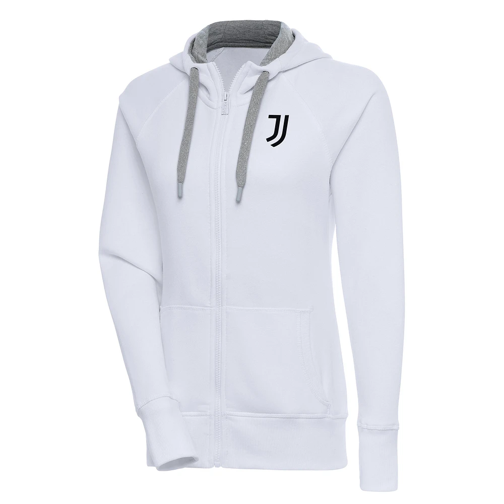 Women's White Juventus Takeover Full-Zip Hoodie