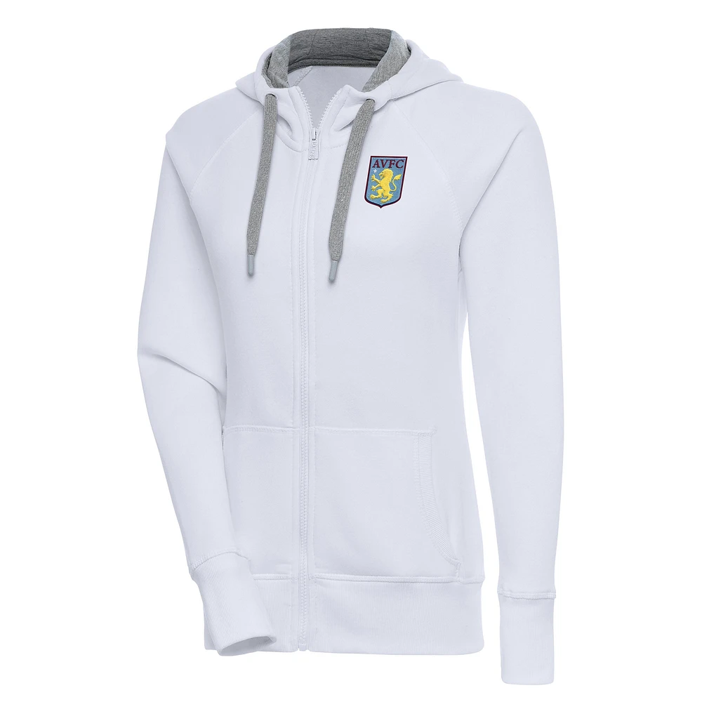 Women's White Aston Villa Takeover Full-Zip Hoodie