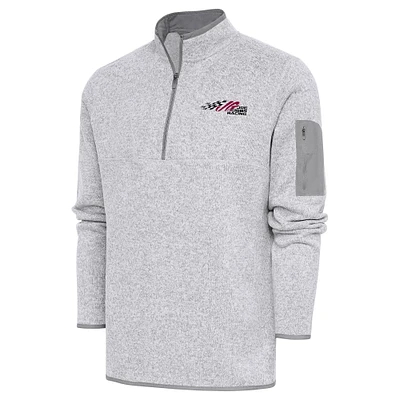 Men's Antigua Heather Joe Gibbs Racing Fortune Quarter-Zip Pullover Jacket