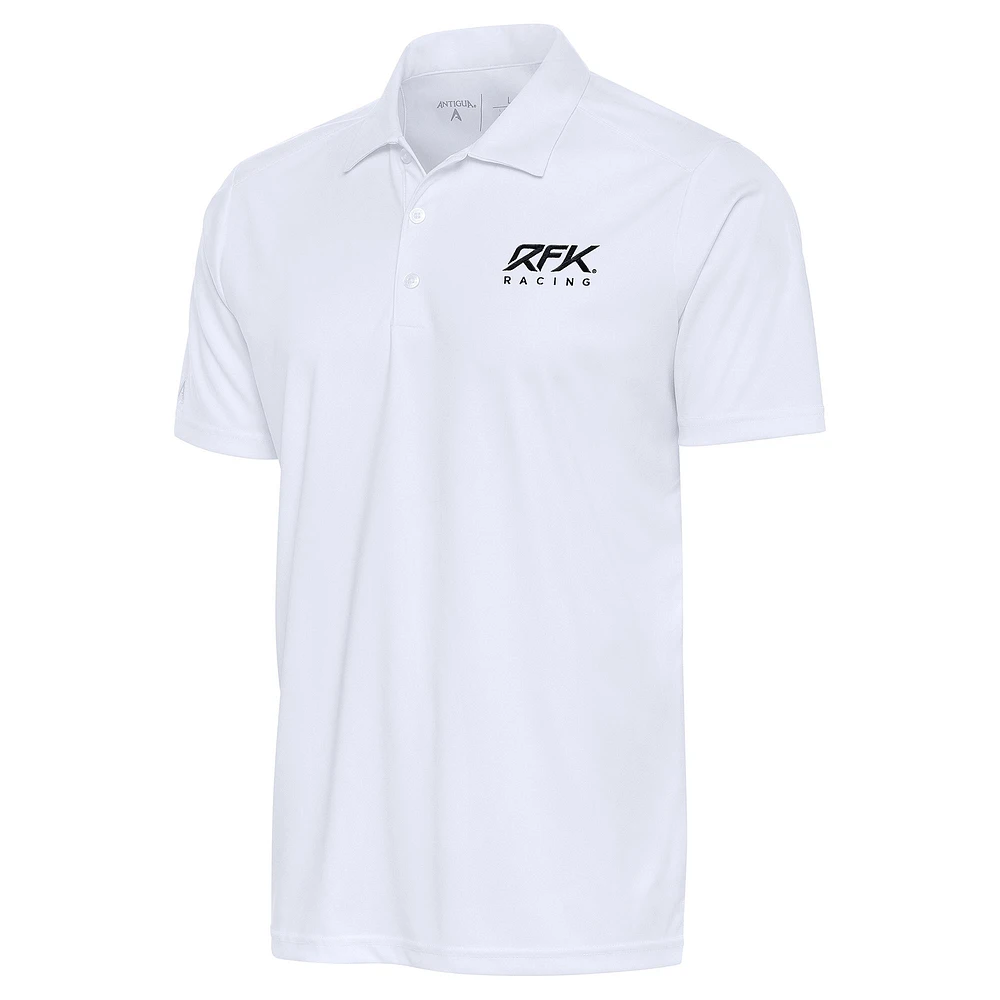 Men's Antigua White Roush Fenway Keselowski Racing Tribute Polo