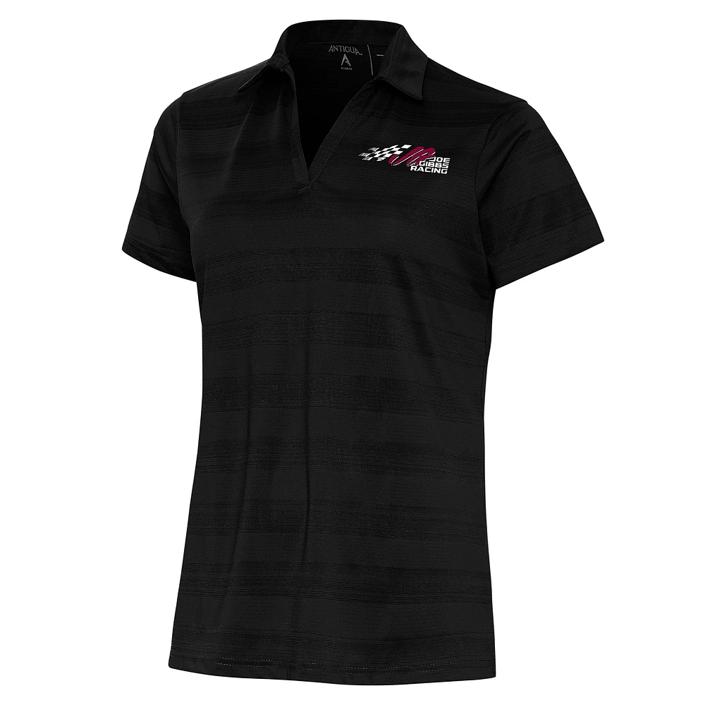 Women's Antigua Black Joe Gibbs Racing Compass Polo