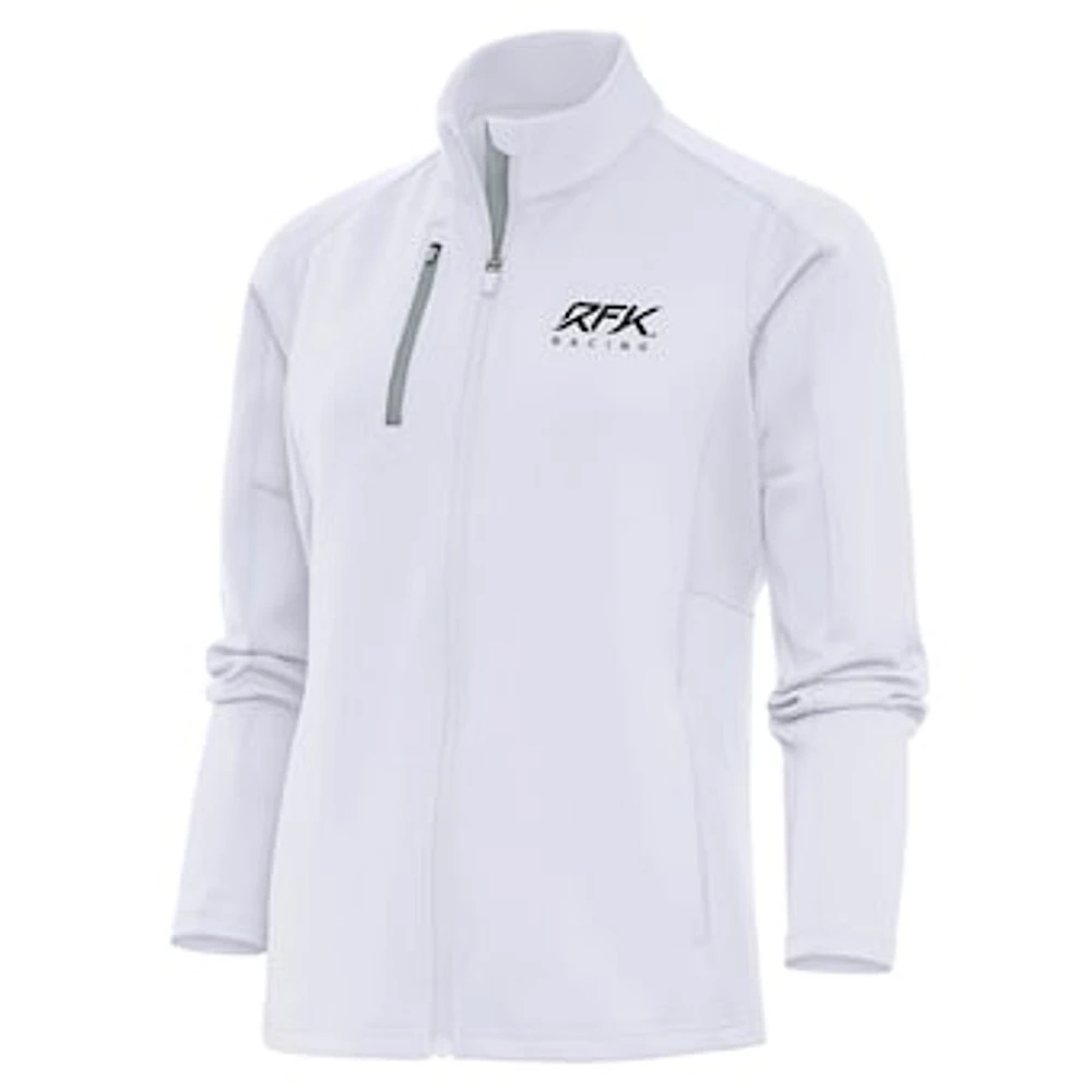 Women's Antigua White Roush Fenway Keselowski Racing Generation Full-Zip Jacket