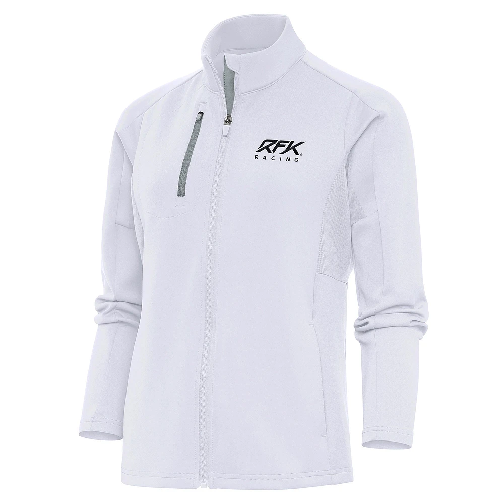 Women's Antigua White Roush Fenway Keselowski Racing Generation Full-Zip Jacket
