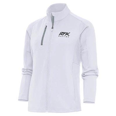 Women's Antigua White Roush Fenway Keselowski Racing Generation Full-Zip Jacket