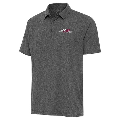 Men's Antigua Heather Black Joe Gibbs Racing Par 3 Polo