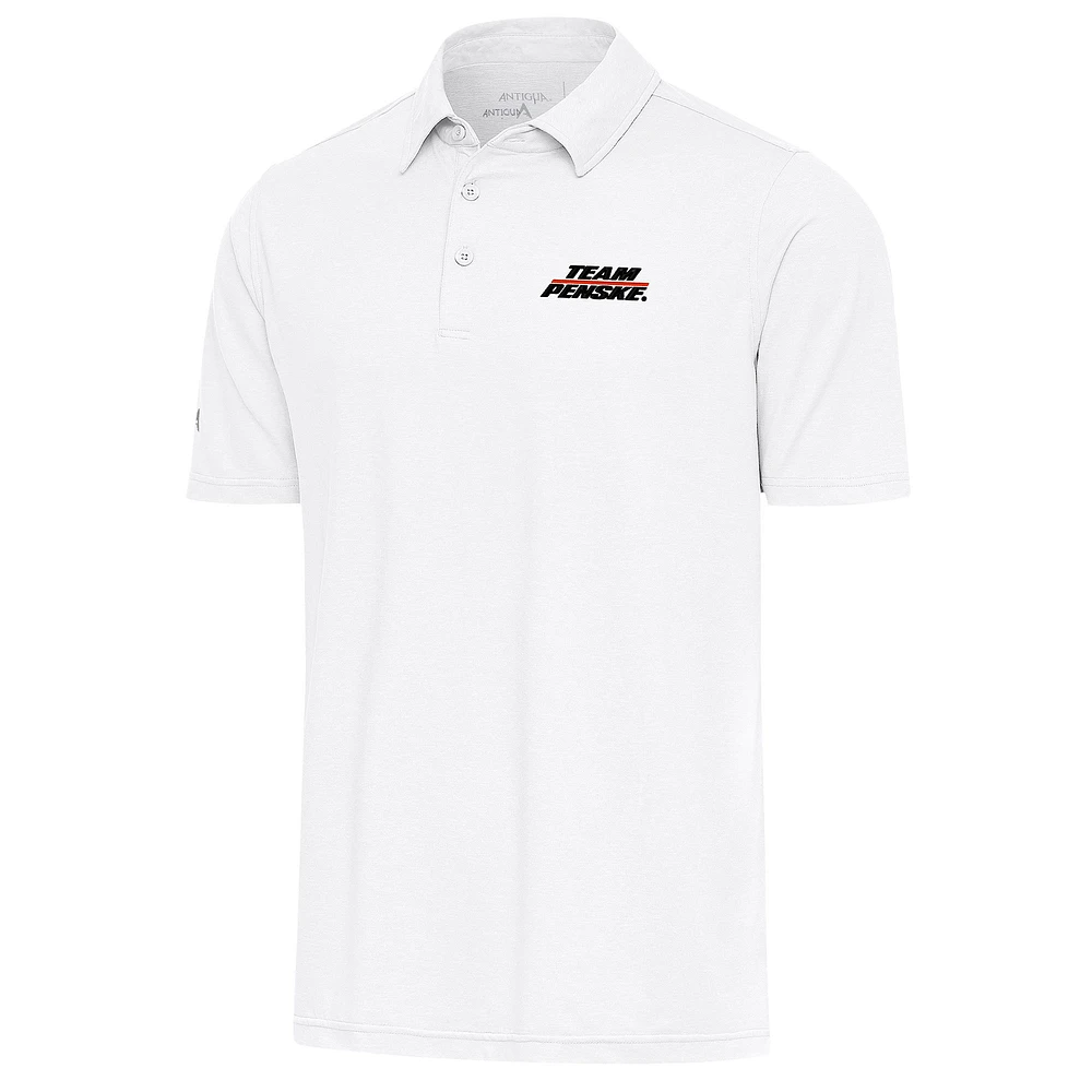 Men's Antigua White Team Penske Par 3 Polo