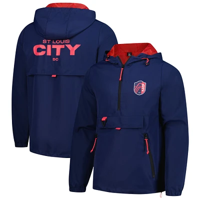 Men's Stadium Essentials Navy St. Louis City SC Compete Quarter-Zip Hoodie Jacket