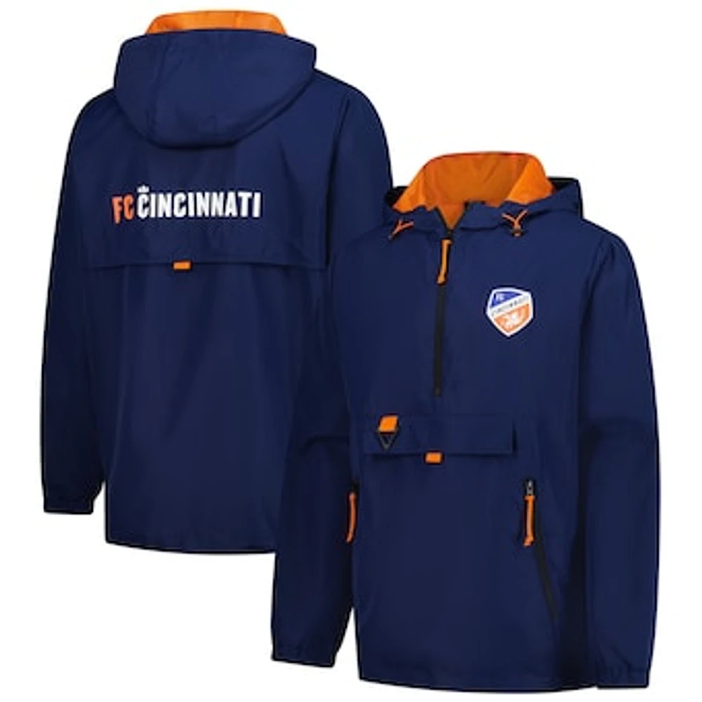 Men's Stadium Essentials Navy FC Cincinnati Compete Quarter-Zip Hoodie Jacket